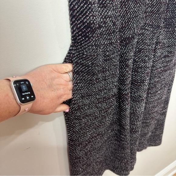 Madewell Terrace Twill Dress Burgandy Knit Sleeveless V neck - Picture 5 of 7